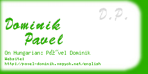 dominik pavel business card